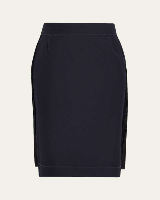 Inside-Out Midi Pencil Skirt